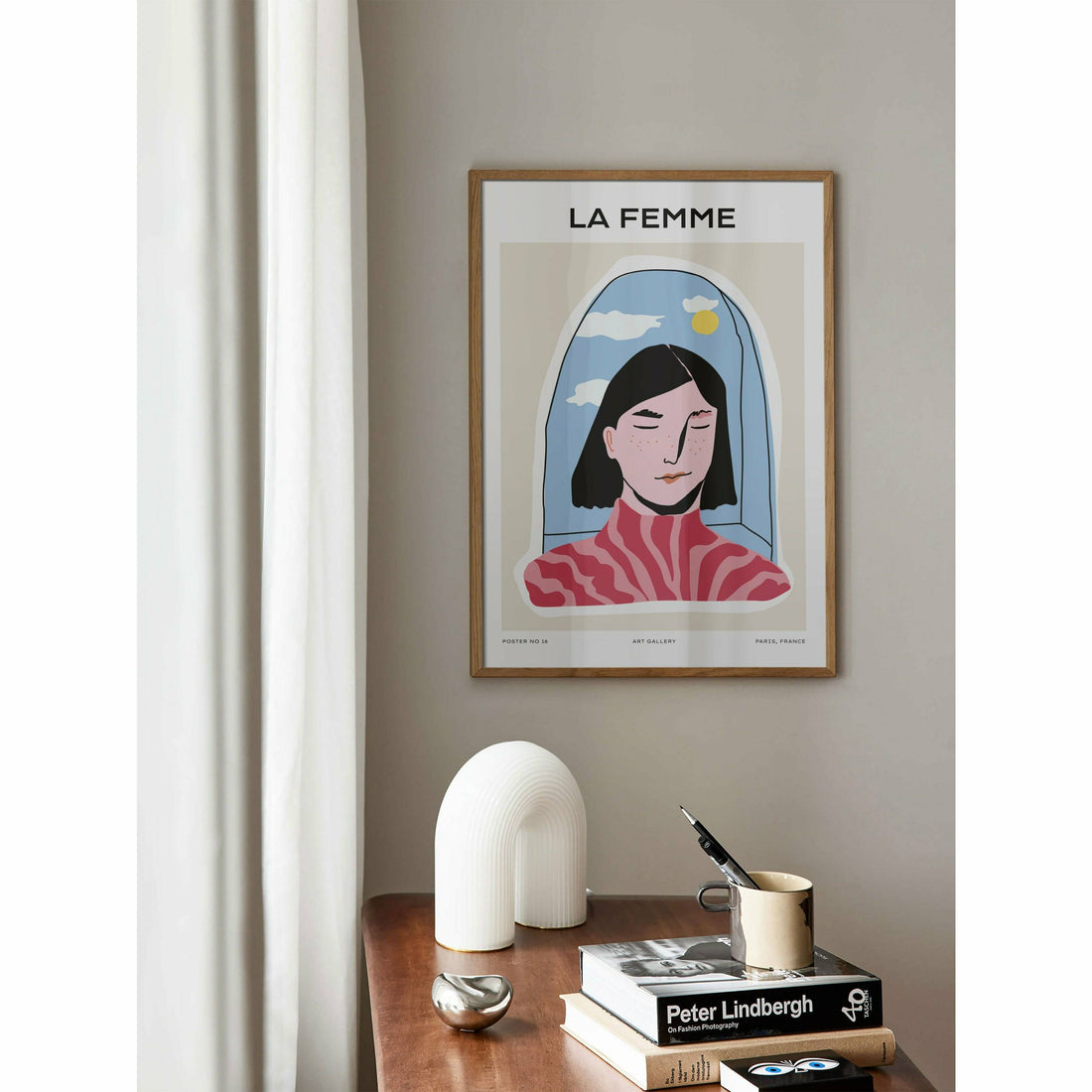 La Femme Line Drawing Bedroom Artwork